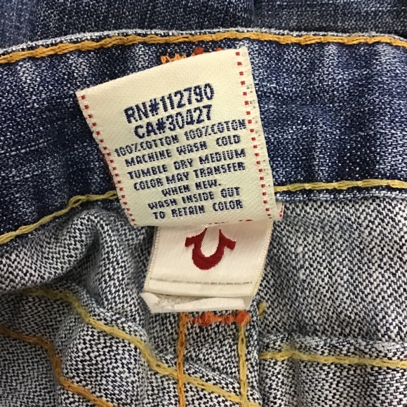 True Religion Bermuda Jean Shorts Joey Blue Cutoff - Picture 6 of 7